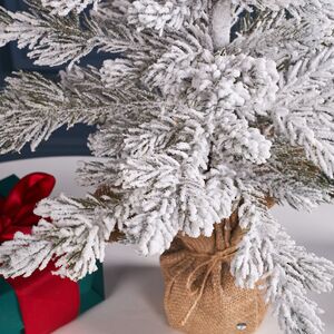 Елка настольная 50 см Айси, в мешочке, заснеженная, ЛИТАЯ 100% Winter Deco фото 3