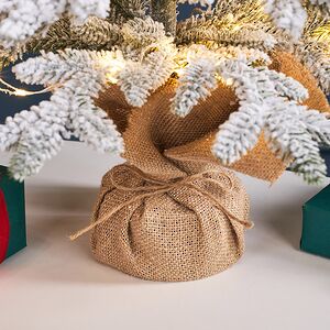 Елка настольная с гирляндой 55 см Сноу Шарм, заснеженная, 80 теплых белых LED ламп, на батарейках, ЛИТАЯ 100% Winter Deco фото 5