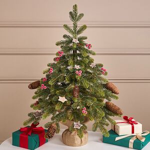 Елка настольная с лампочками 70 см Форест Бьюти, 100 теплых белых LED ламп, контроллер, ЛИТАЯ 100% Winter Deco фото 3