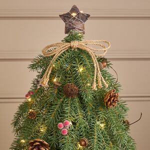 Елка настольная с гирляндой Грэйс 55 см, 80 теплых белых LED ламп, контроллер, на батарейках, ЛИТАЯ 100% Winter Deco фото 2