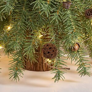 Елка настольная с гирляндой Грэйс 55 см, 80 теплых белых LED ламп, контроллер, на батарейках, ЛИТАЯ 100% Winter Deco фото 5