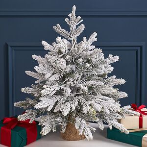 Елка настольная с гирляндой 45 см Вербье, заснеженная, 30 LED ламп, контроллер, на батарейках, ЛИТАЯ 100% Winter Deco фото 3