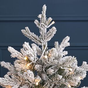 Елка настольная с гирляндой 45 см Вербье, заснеженная, 30 LED ламп, контроллер, на батарейках, ЛИТАЯ 100% Winter Deco фото 2