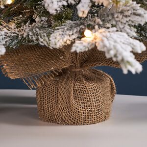 Елка настольная с гирляндой 45 см Вербье, заснеженная, 30 LED ламп, контроллер, на батарейках, ЛИТАЯ 100% Winter Deco фото 5