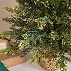 Елка настольная с гирляндой 45 см Вербье, 30 теплых белых LED ламп, контроллер, на батарейках, ЛИТАЯ 100% Winter Deco фото 6