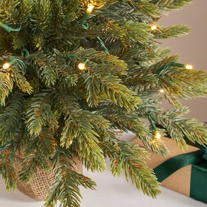 Елка настольная с гирляндой 45 см Вербье, 30 теплых белых LED ламп, контроллер, на батарейках, ЛИТАЯ 100% Winter Deco фото 4