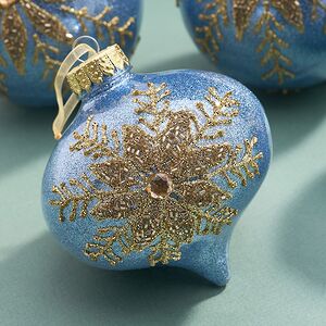 Елочные ПЭТ шары Eterna: Zaffre Snowlace 10 см, 6 шт Winter Deco фото 4