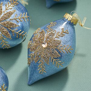 Елочные ПЭТ шары Eterna: Zaffre Snowlace 10 см, 6 шт Winter Deco фото 5