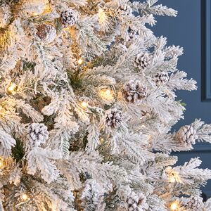 Искусственная елка с лампочками Кедровая заснеженная 240 см, 450 теплых белых LED ламп, ЛИТАЯ + ПВХ Winter Deco фото 8