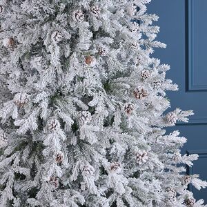 Искусственная елка с лампочками Кедровая заснеженная 240 см, 450 теплых белых LED ламп, ЛИТАЯ + ПВХ Winter Deco фото 6