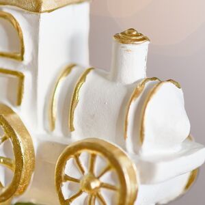 Елочная игрушка Паровозик - Children's World 7 см белый Winter Deco фото 3
