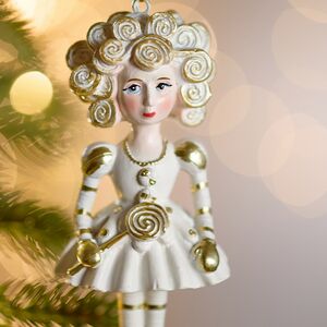 Елочная игрушка Девочка Ванесса с хвостиками 12 см Winter Deco фото 3