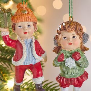 Набор елочных игрушек Берти и Блэйк на коньках 10 см, 2 шт Winter Deco фото 2