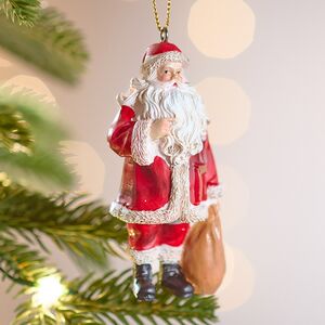 Елочная игрушка Санта Клаус с подарками - Brusasco 9 см Winter Deco фото 3