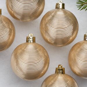 Елочные шары Victorian Glow - Pearl Charm 6 см, 6 шт, пластиковые Winter Deco фото 2