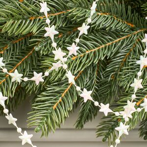 Бусы на елку Звезды Celestial Gleam 270 см белые, пластиковые  Winter Deco фото 2