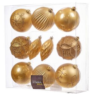 Елочные игрушки Chateau - Golden Luxor 10 см, 10 шт, пластик Winter Deco фото 5