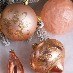 Елочные игрушки Коллекция Шато - Розовый Флер10 см, 10 шт, пластик Winter Deco фото 4