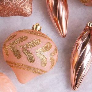 Елочные игрушки Коллекция Шато - Розовый Флер10 см, 10 шт, пластик Winter Deco фото 2