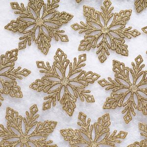 Елочная игрушка Снежинка - Golden Celebration 10 см, 12 шт Winter Deco фото 5