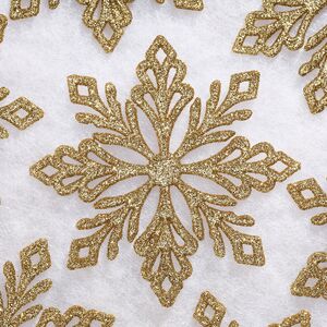 Елочная игрушка Снежинка - Golden Celebration 10 см, 12 шт Winter Deco фото 2