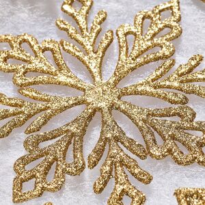 Елочная игрушка Снежинка - Golden Celebration 10 см, 12 шт Winter Deco фото 4