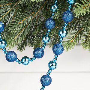 Бусы на елку Barnettby - Blue 2-2.5 см, 160 см, пластик Winter Deco фото 3