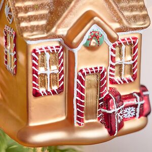 Елочная игрушка Домик - Frosted Manor 10 см, стекло Winter Deco фото 2