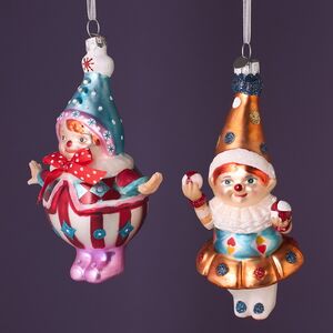 Елочные игрушки Клоуны Марсо - Цирк Ронкалли 17 см, 2 шт, стекло Winter Deco фото 5