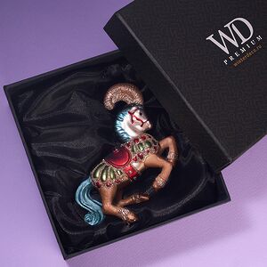 Елочная игрушка Конь Ринглинг - Circus Roncalli 12 см в подарочной коробке, стекло Winter Deco фото 3