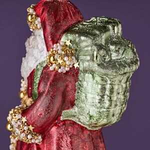 Елочная игрушка Дед Мороз с Оленем - Magic Moments 14 см в подарочной коробке, стекло Winter Deco фото 14