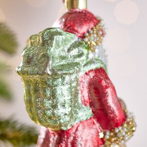 Елочная игрушка Дед Мороз с Оленем - Magic Moments 14 см в подарочной коробке, стекло Winter Deco фото 8