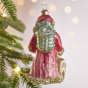 Елочная игрушка Дед Мороз с Оленем - Magic Moments 14 см в подарочной коробке, стекло Winter Deco фото 9