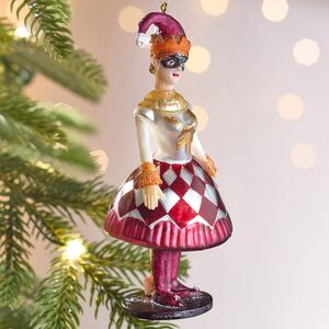 Елочная игрушка Клоунесса - Комедия Искусства 14 см в подарочной коробке, стекло Winter Deco фото 4