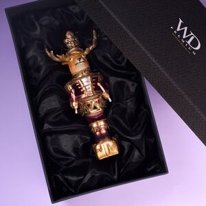 Елочная игрушка Гвардеец Олень Томас 18 см в подарочной коробке, стекло Winter Deco фото 3