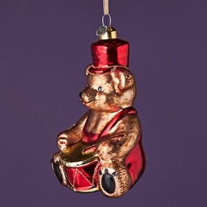 Елочная игрушка Мишка Балу с Барабаном - Harrods Bears 16 см в подарочной коробке, стекло Winter Deco фото 10