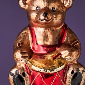 Елочная игрушка Мишка Балу с Барабаном - Harrods Bears 16 см в подарочной коробке, стекло Winter Deco фото 9