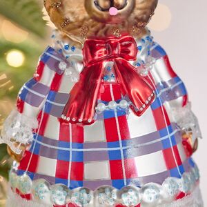 Елочная игрушка Миссис Медведица 16 см в подарочной коробке, стекло Winter Deco фото 5