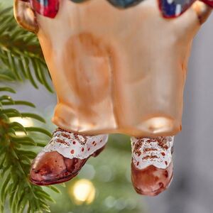 Елочная игрушка Медвежонок в костюме 16 см в подарочной коробке, стекло Winter Deco фото 6