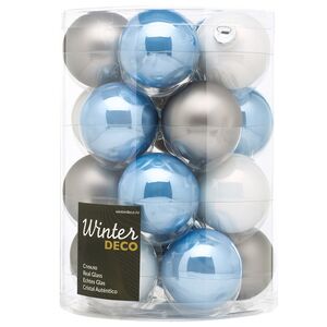 Елочные шары Утренний Туман 6 см, 20 шт, стекло Winter Deco фото 3