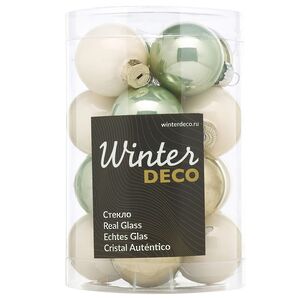 Елочные шары Herbal Tea 3.5 см, 16 шт, стекло Winter Deco фото 4