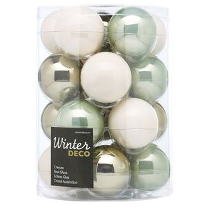 Елочные шары Herbal Tea 6 см, 20 шт, стекло Winter Deco фото 3