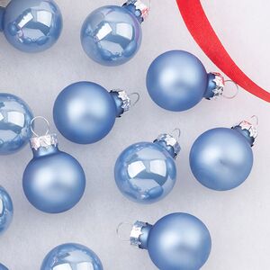 Елочные шары 2.5 см sky blue mix, 24 шт, стекло Winter Deco фото 2