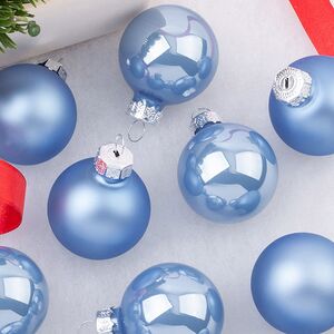 Елочные шары 3.5 см sky blue mix, 16 шт, стекло Winter Deco фото 2