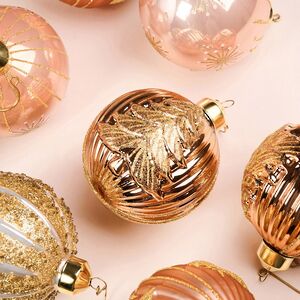 Елочные шары Caramello 8 см, 12 шт, стекло Winter Deco фото 4