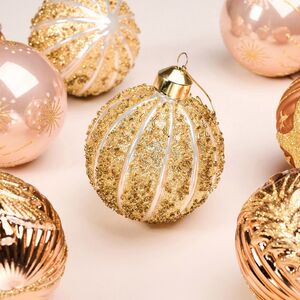 Елочные шары Caramello 8 см, 12 шт, стекло Winter Deco фото 6