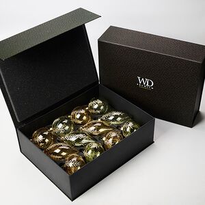 Елочные игрушки Fascino Verde 8 см, 12 шт, стекло Winter Deco фото 3