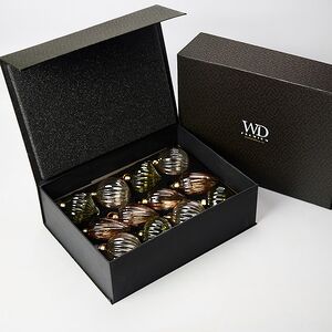 Елочные игрушки Mezzogiorno 8 см, 12 шт, подарочная коробка, стекло Winter Deco фото 3