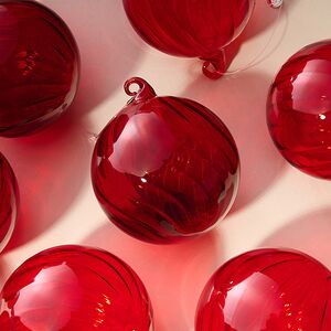 Елочные шары Fiume-Veneto: Christmas Red 8 см, 12 шт, подарочная коробка, стекло Winter Deco фото 2