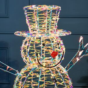 Светящийся Снеговик Феликс в цилиндре 122 см, 100 теплых белых LED ламп, IP44 Winter Deco фото 2